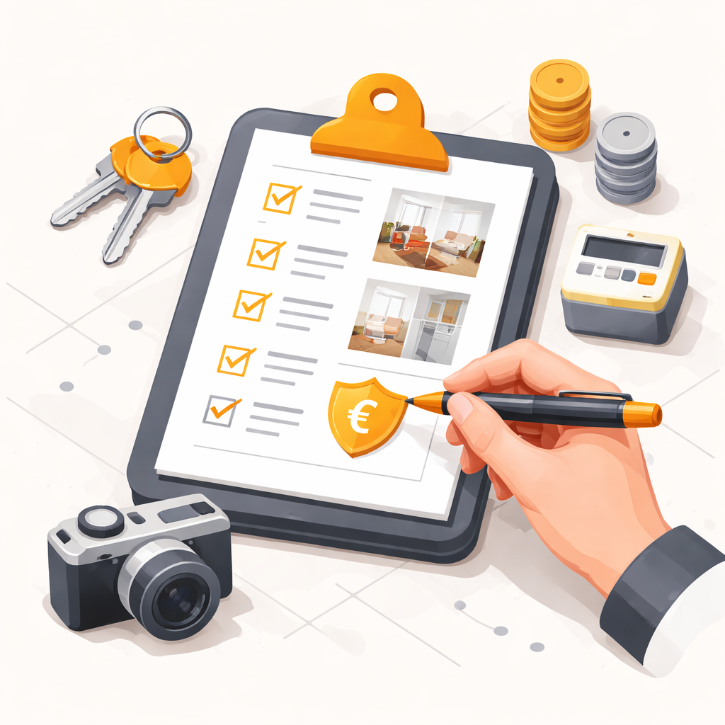 Illustration du guide État des lieux : check-list, photos et dépôt de garantie
