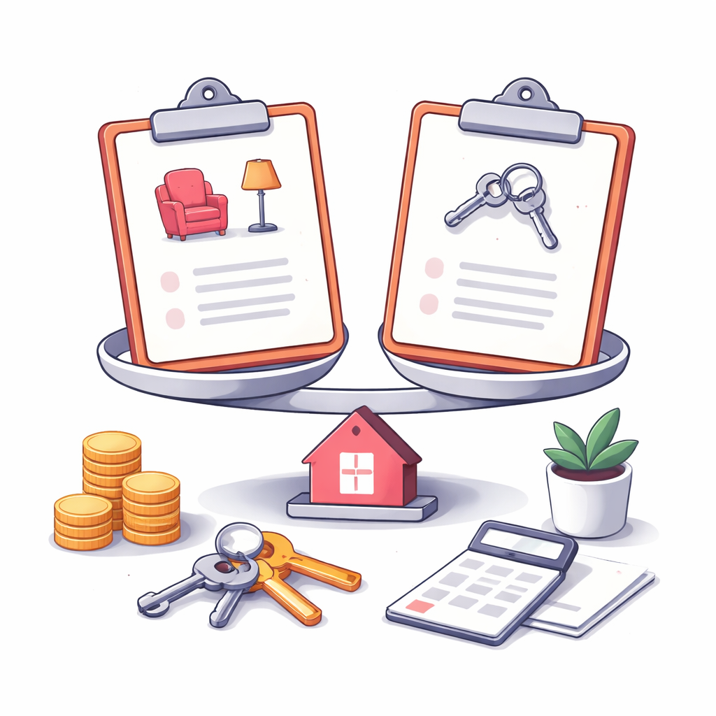 Illustration du guide Location meublée vs location vide : avantages, contraintes, fiscalité